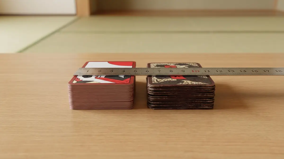 メーカー別の花札サイズ比較|任天堂・大石天狗堂の違いは?