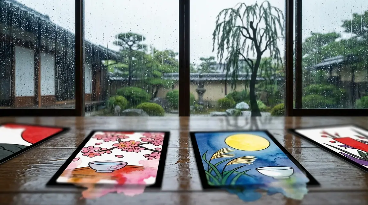 雨流れで無効になる役一覧【花見酒・月見酒など】