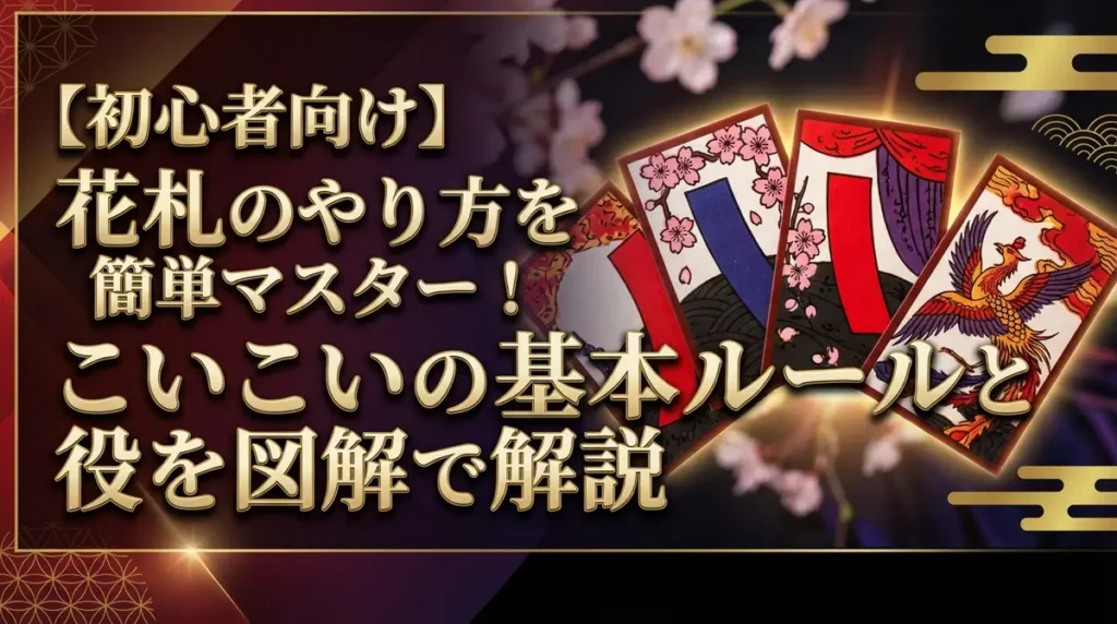 【初心者向け】花札のやり方を簡単マスター！こいこいの基本ルールと役を図解で解説