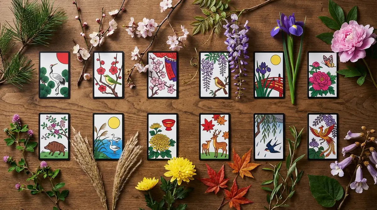 花札の月と花の対応表|12ヶ月を一気に覚える