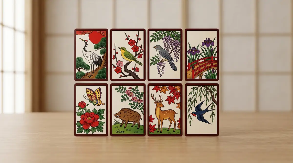 花札に登場する動物は全8種類｜月別対応表で即確認
