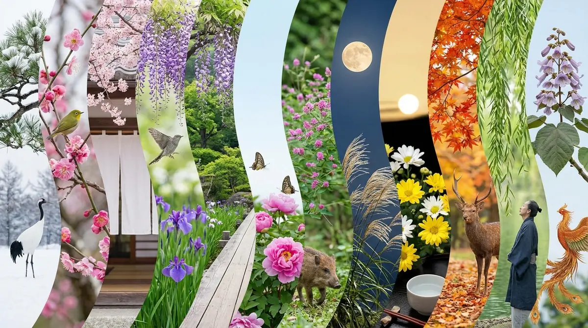 【早見表】花札12ヶ月の月対応一覧|植物・点数・札の種類