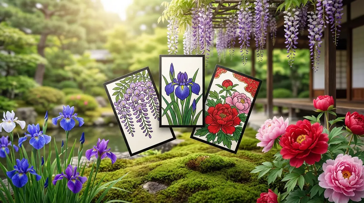 【夏】4月〜6月の花札｜藤・菖蒲・牡丹の季節と意味