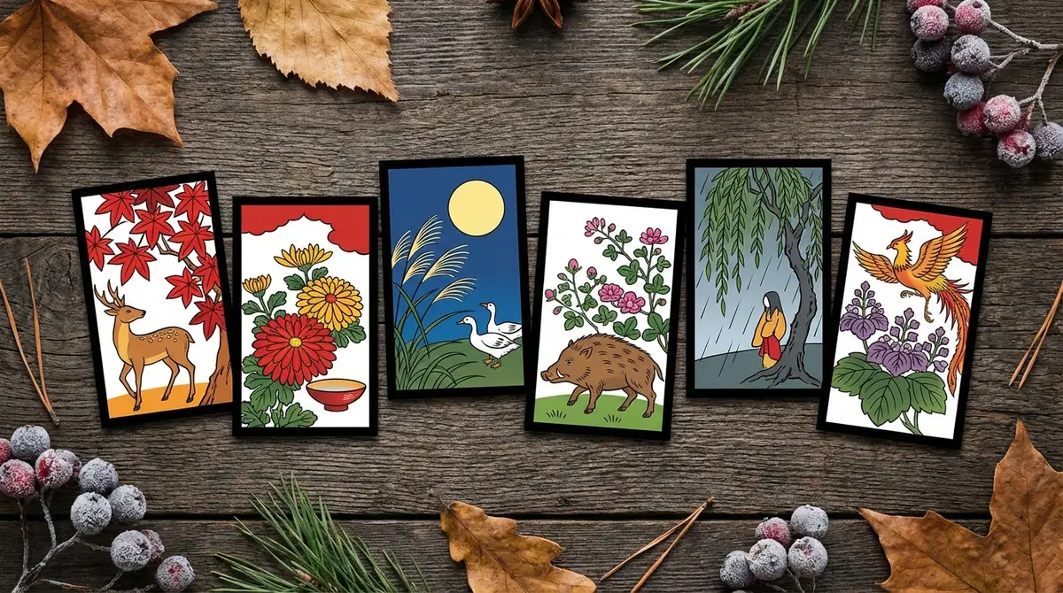 【7月〜12月】秋冬の花札の絵柄と意味