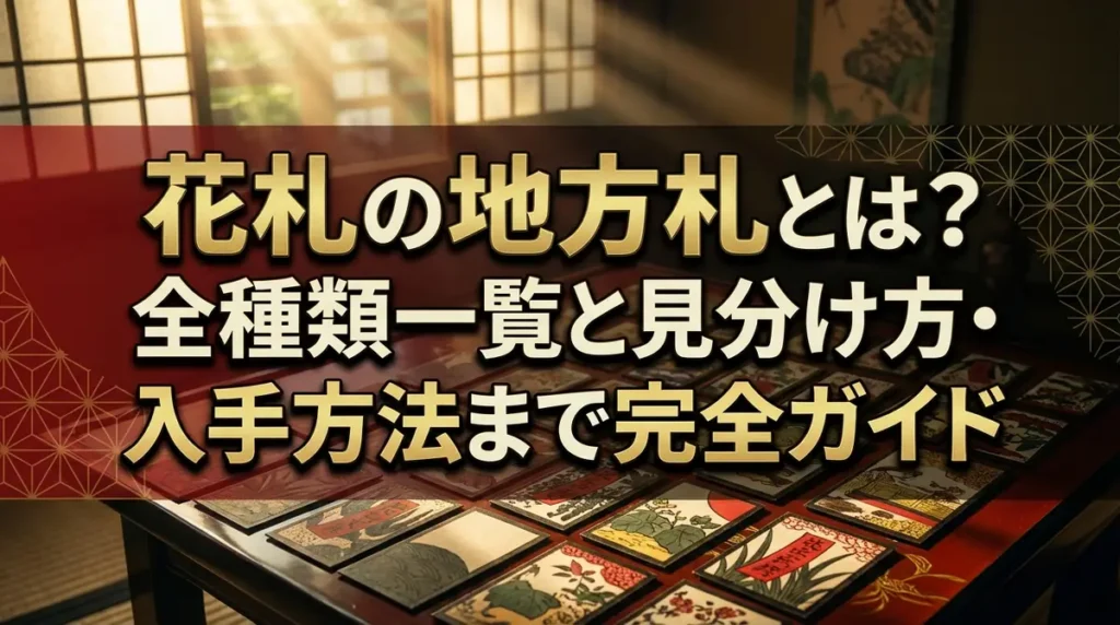 花札の地方札とは？全種類一覧と見分け方・入手方法まで完全ガイド