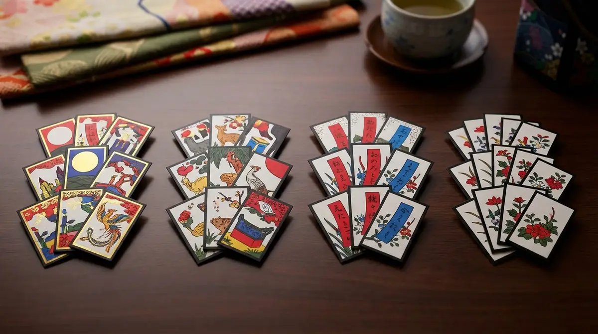 花札の種類別リスト｜光札・タネ札・短冊札・カス札