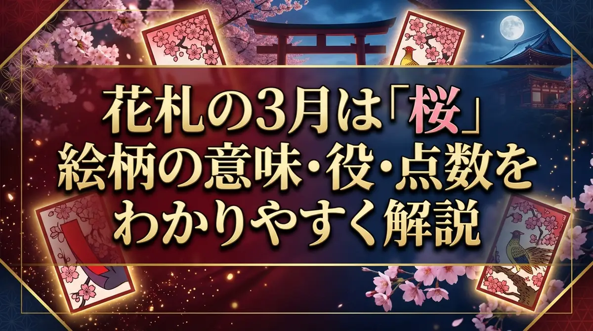 花札の3月は「桜」｜絵柄の意味・役・点数をわかりやすく解説