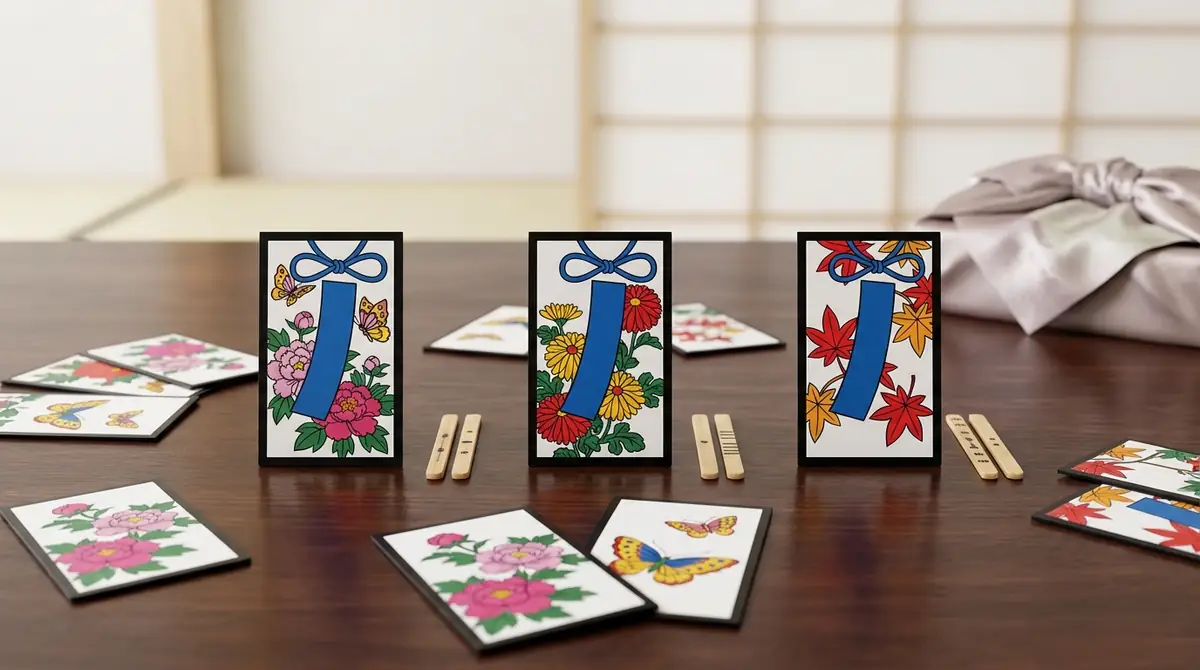 花札6月の札が関わる役｜青短の作り方と点数