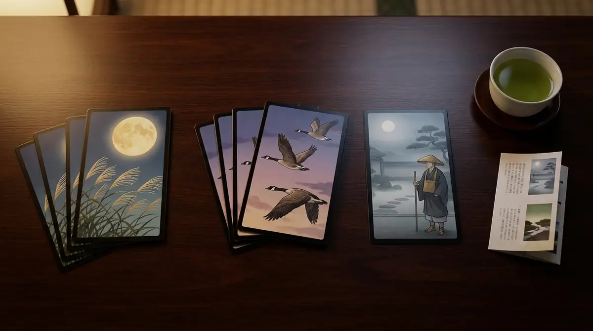 花札8月の絵柄を徹底解説|月・雁・坊主の意味とは