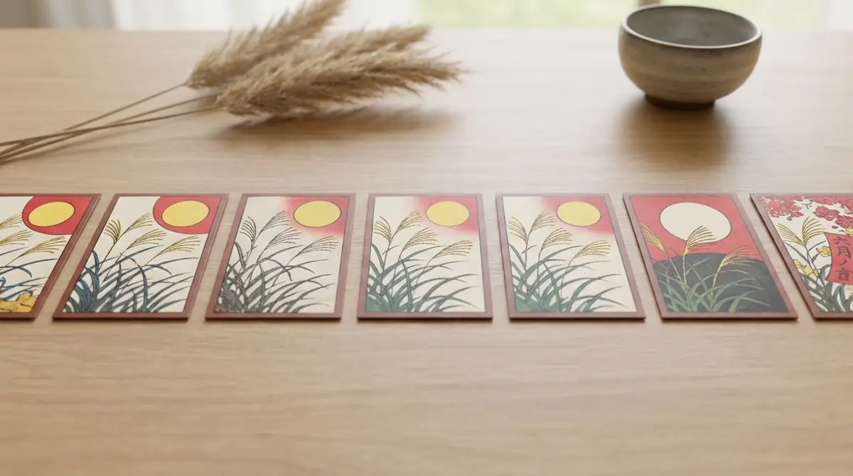 花札8月のデザイン比較|メーカーによる絵柄の違い