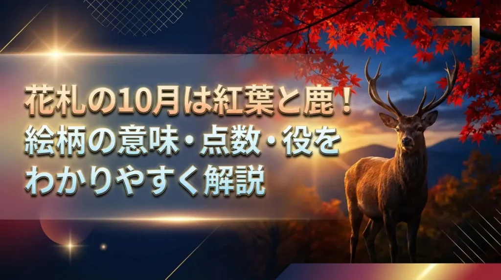 花札の10月は紅葉と鹿！絵柄の意味・点数・役をわかりやすく解説