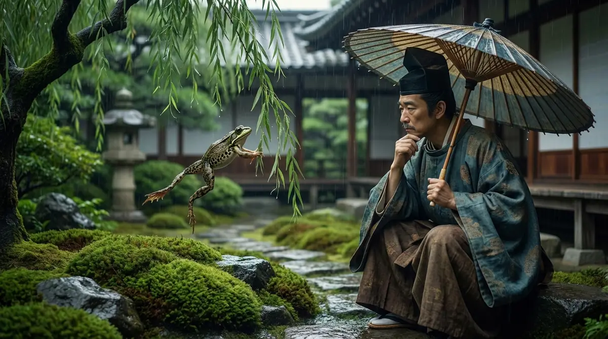 小野道風と蛙の逸話｜花札の絵柄に込められた意味と由来