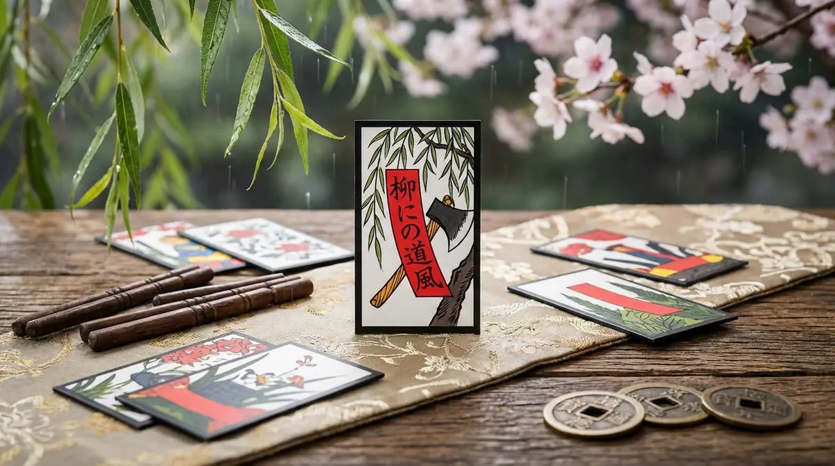 花札「柳に小野道風」の点数と役での使い方