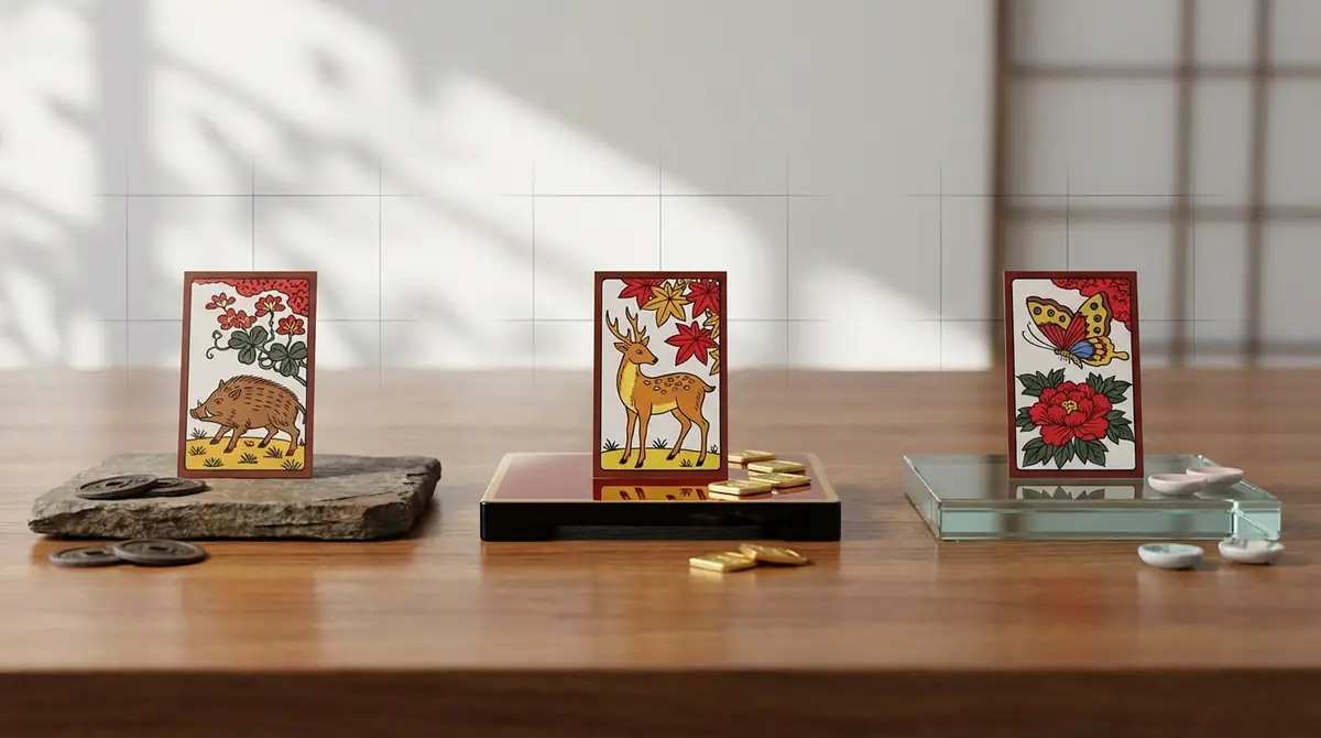 花札の猪鹿蝶|ルール別の点数と扱いの違い