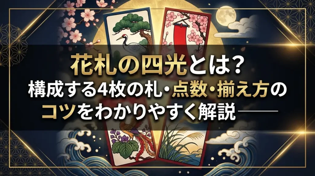 花札の四光とは？構成する4枚の札・点数・揃え方のコツをわかりやすく解説