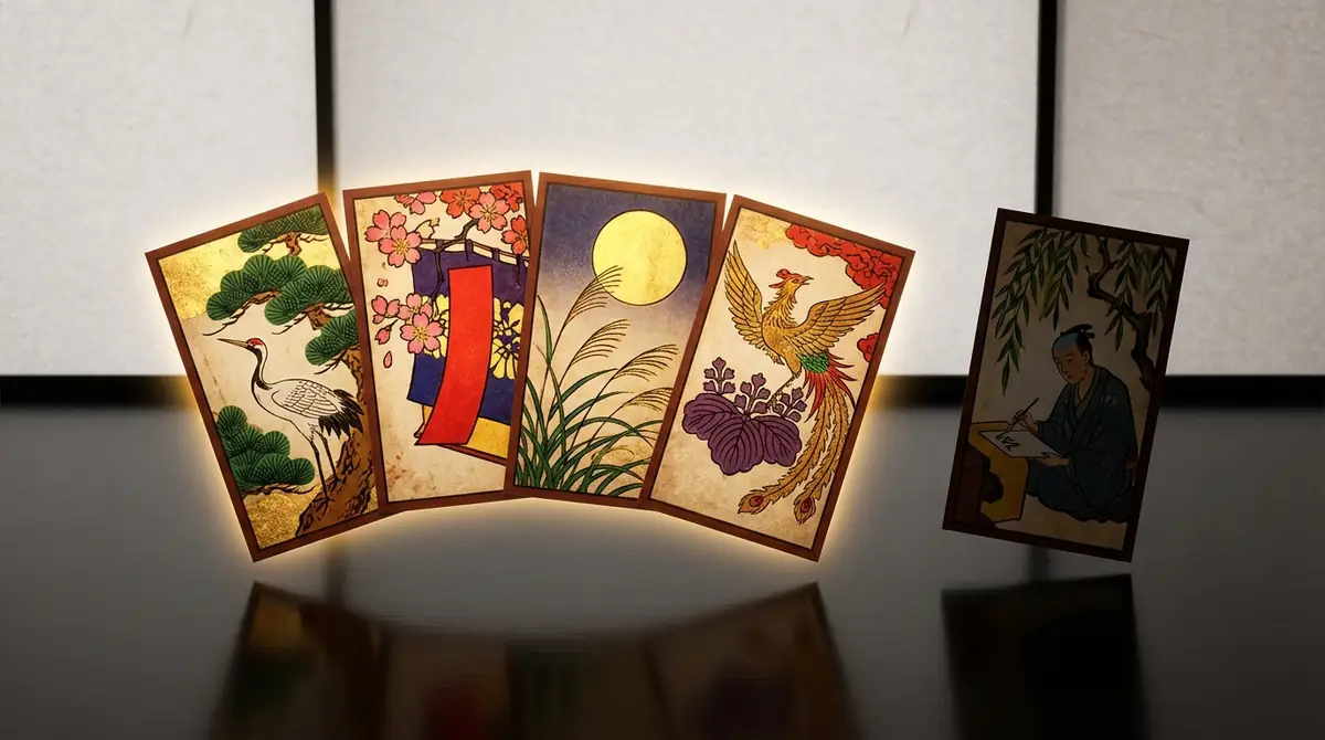 【結論】四光は8点の役|雨札を除く光札4枚で完成