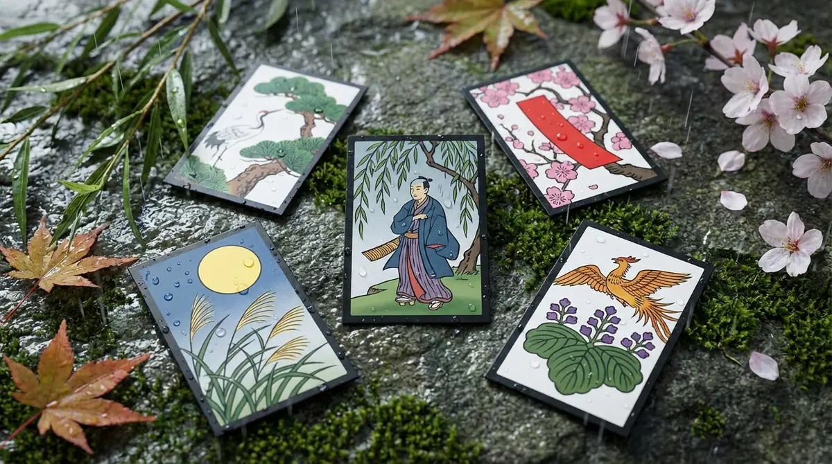 花札「あめ」が関わる役一覧｜雨四光・五光の条件と点数