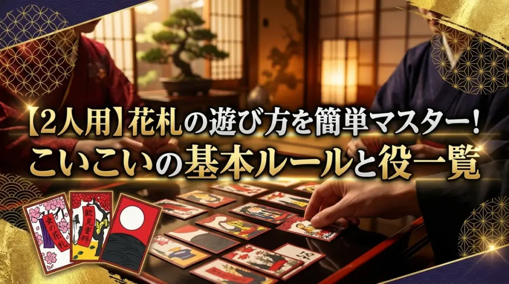 【2人用】花札の遊び方を簡単マスター！こいこいの基本ルールと役一覧