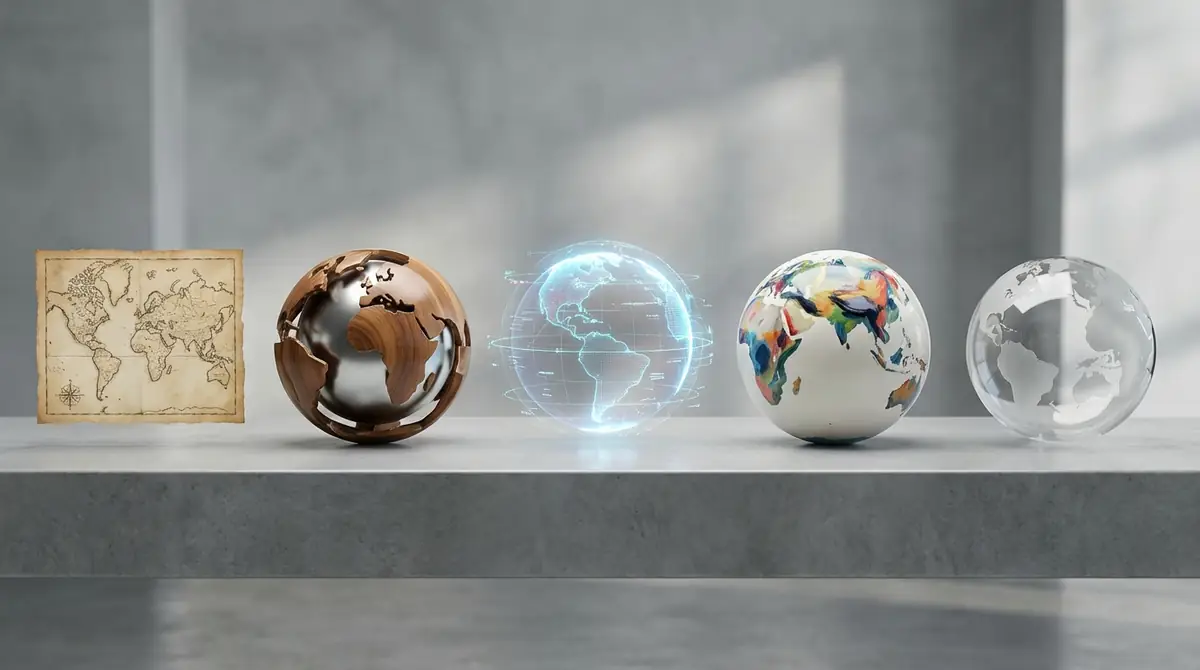 メーカー別「世界」の絵柄デザイン比較