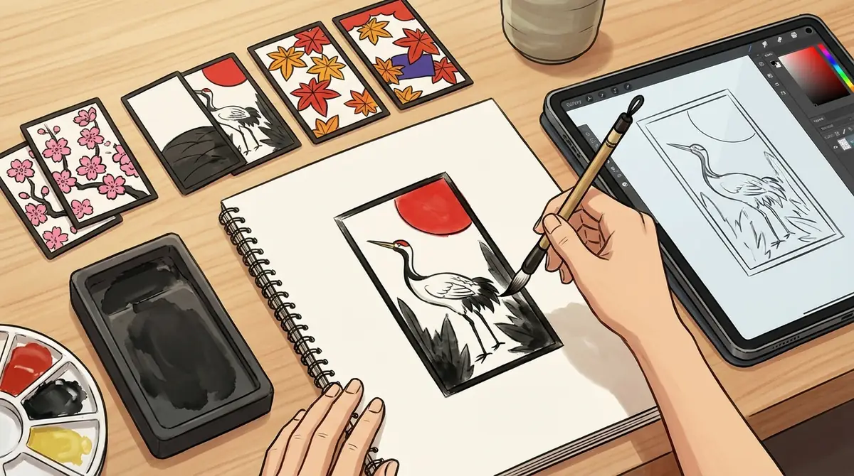 花札風イラストの描き方|押さえるべき3つの基本