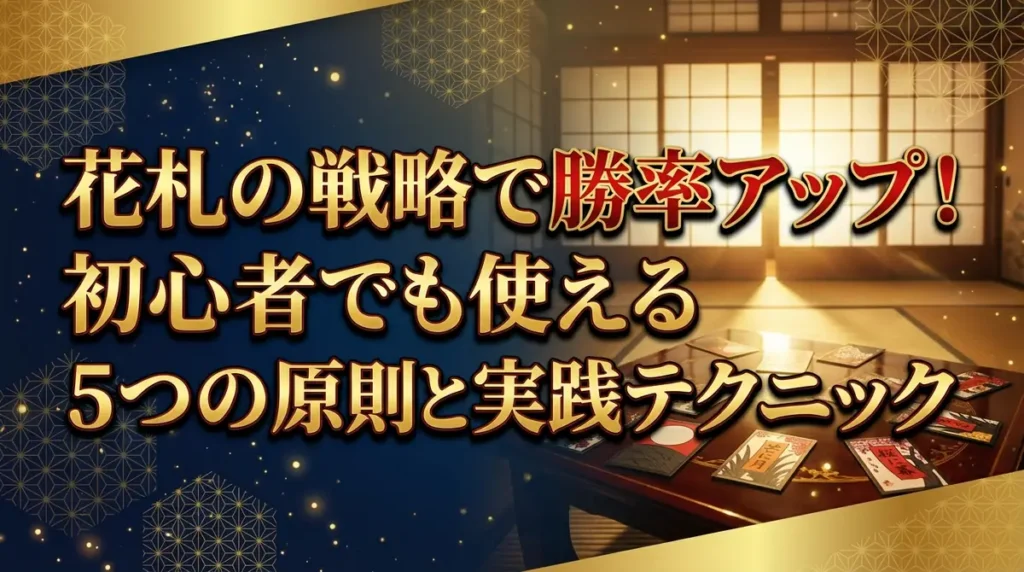 花札の戦略で勝率アップ！初心者でも使える5つの原則と実践テクニック