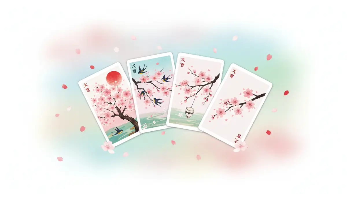 【結論】花札3月の札は「桜」で全4枚構成