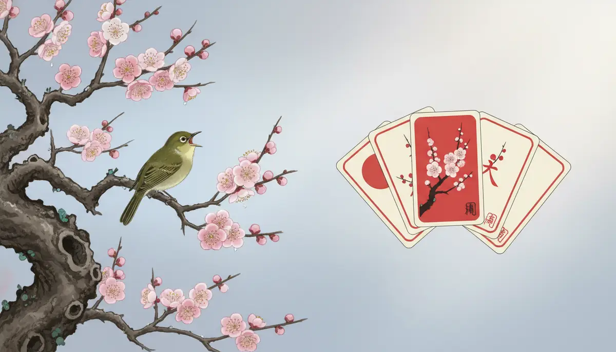 【結論】花札2月の札は「梅に鶯」で全4枚